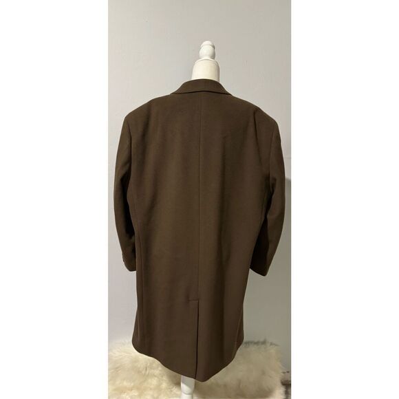 Calvin Klein brown wool and cashmere blend 44R coat button front size L - Picture 6 of 9